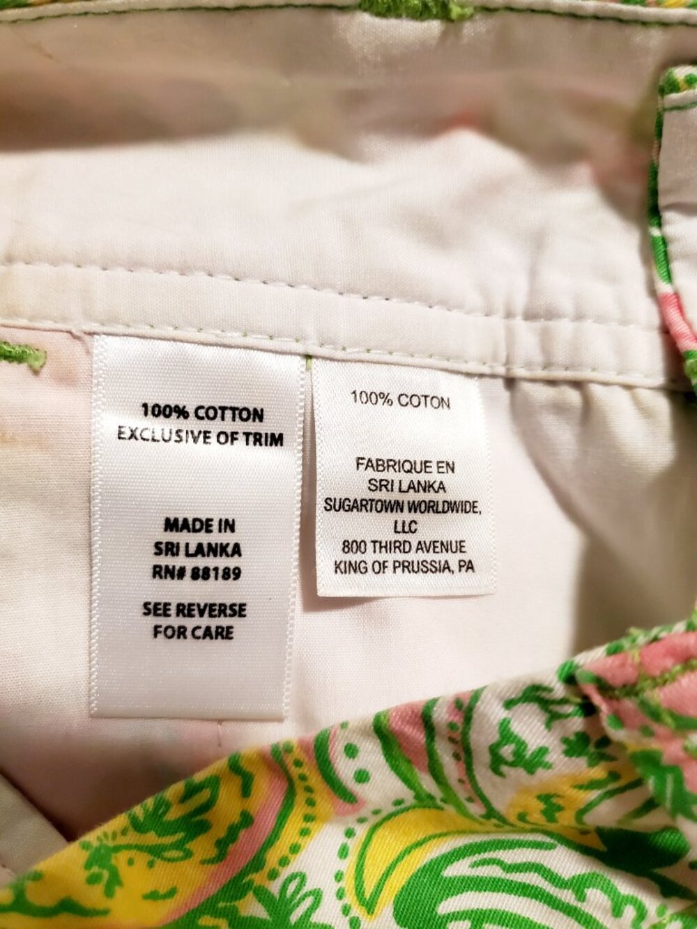 Lilly Pulitzer Callahan Shorts Flamingo Print Pink Green Cotton Size 00 Preppy C - Picture 5 of 11